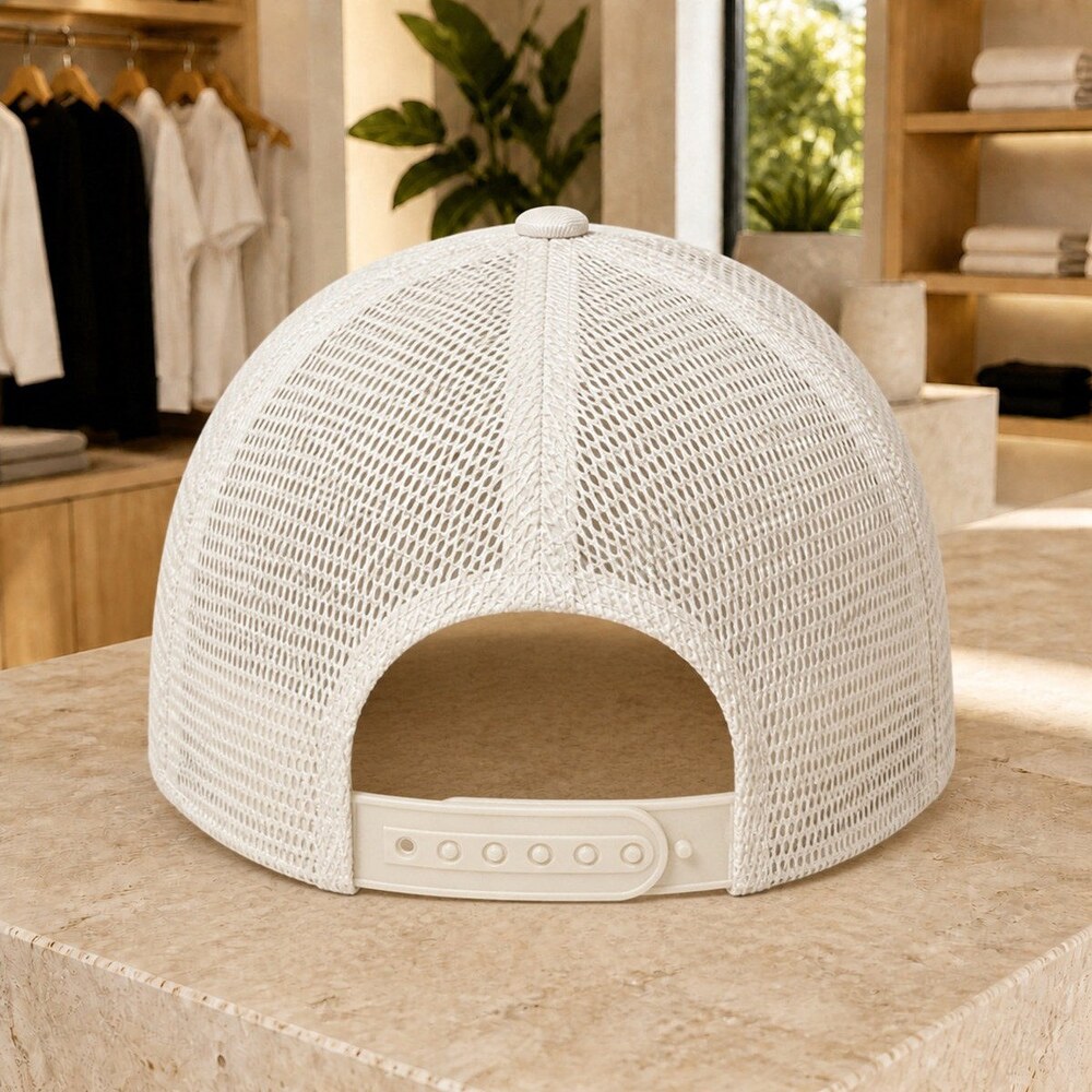 ALO Yoga Fresh Ivory Embroidered Logo Mesh Cap - Picture 2 of 8